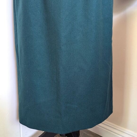 Pendleton Petite Bistro Green Virgin Wool Skirt 12 Vintage 80s Whimsigoth - Picture 7 of 9